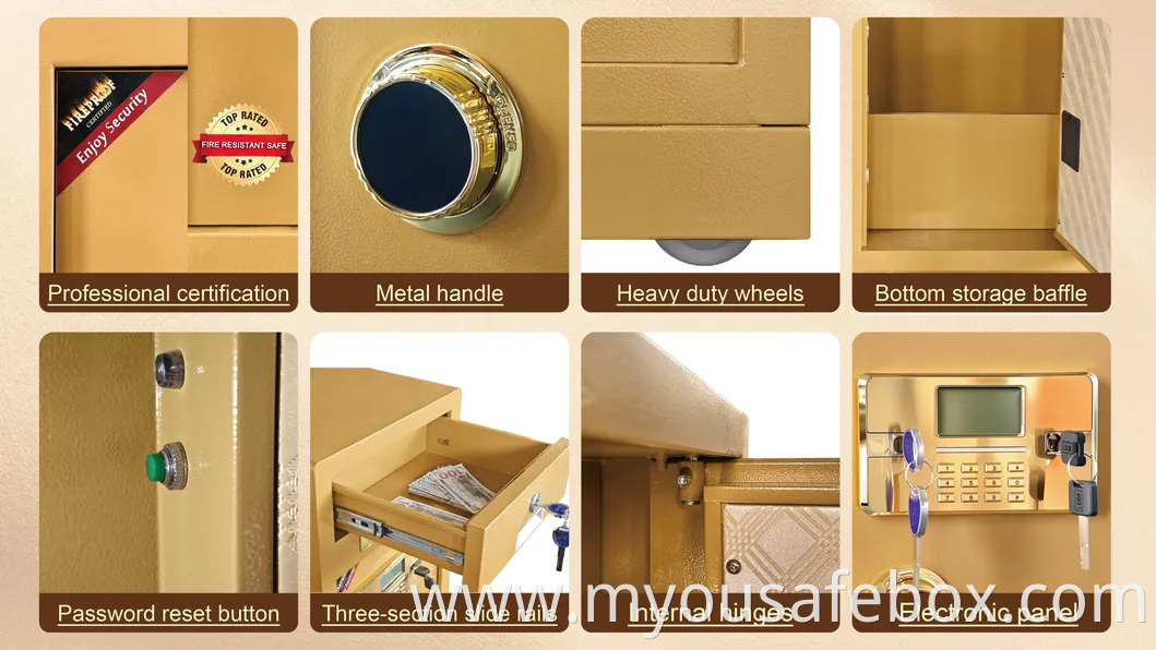 Small Business Fireproof Money Safe with Organizer Drawer Coin Slot Safe